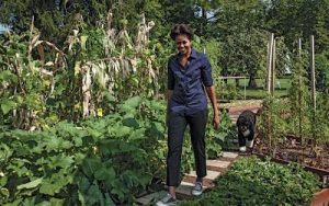 Michelle Obama In The Veggie Garden
