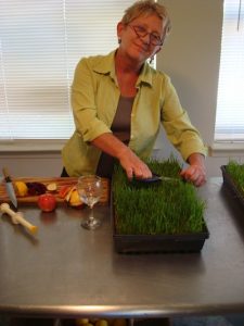 Paula With Wheatgrass