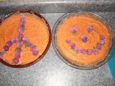 Peace and Smiley Face Thanksgiving Pies