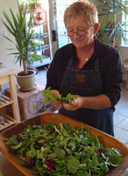 Paula Fixing Salad