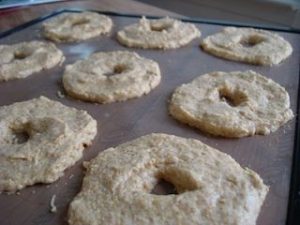 Raw Bagels Ready To Dehydrate