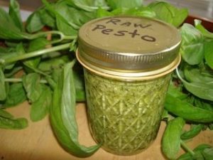 Raw Pesto and Basil