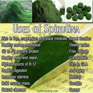 SuperFood Spirulina helps cleanse the liver and eliminate toxins from the digestive tract.