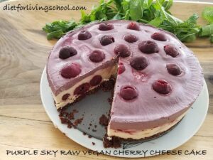 Our Purple Sky Raw Vegan Cherry Birthday Cheesecake: The Recipe